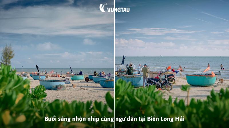 Buổi sáng nhộn nhịp cùng ngư dẫn tại Biển Long Hải