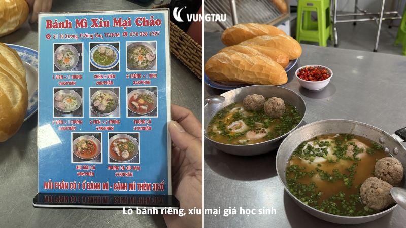 Lò bánh riêng, xíu mại giá học sinh