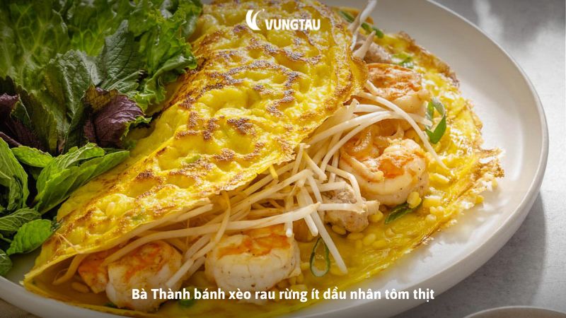 Bà Thành bánh xèo rau rừng ít dầu nhân tôm thịt