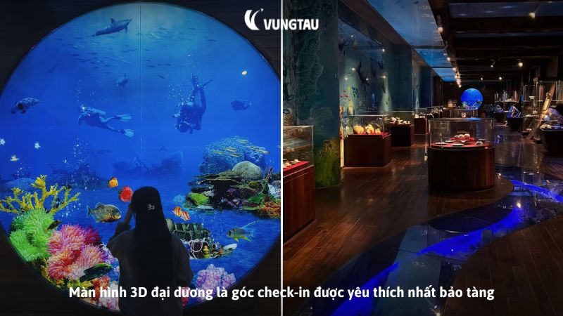 Màn hình 3D đại dương là góc check-in được yêu thích nhất bảo tàng