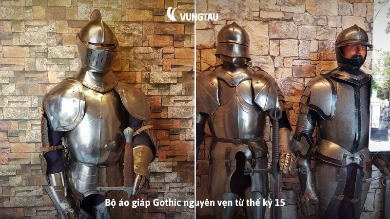 Bộ áo giáp Gothic nguyên vẹn từ thế kỷ 15