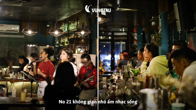 No 21 không gian nhỏ ấm nhạc sống