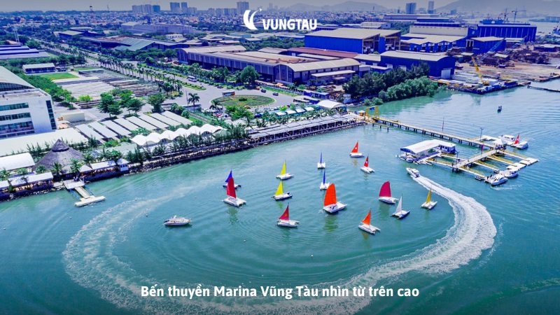 Bến thuyền Marina Vũng Tàu nhìn từ trên cao