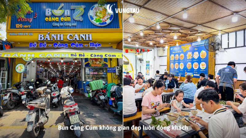 Bún Càng Cúm không gian đẹp luôn đông khách