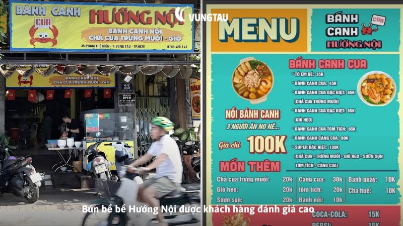 Bún bề bề Hướng Nội được khách hàng đánh giá cao