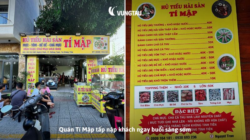 Quán Tí Mập tấp nập khách ngay buổi sáng sớm
