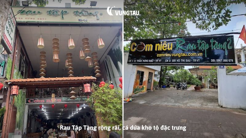 Rau Tập Tàng rộng rãi, cá dứa kho tộ đặc trưng