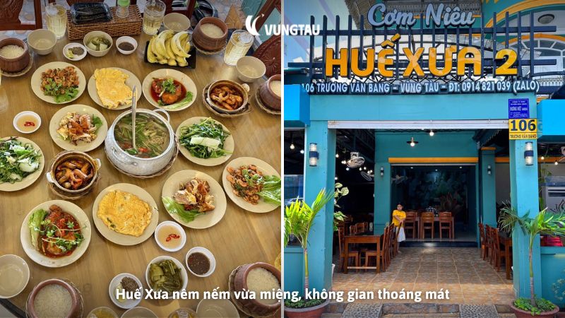 Huế Xưa nêm nếm vừa miệng, không gian thoáng mát