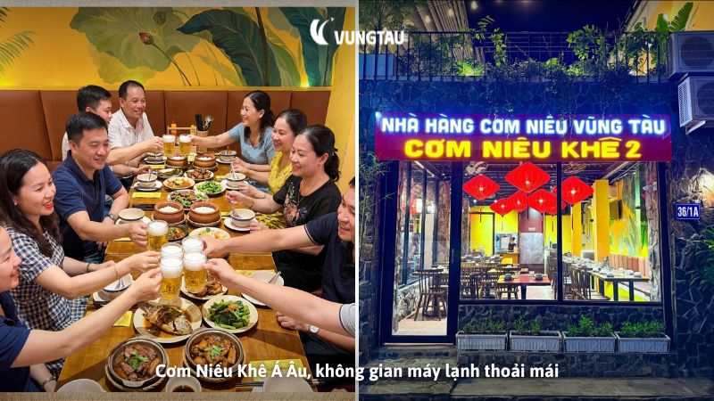 Cơm Niêu Khê Á Âu, không gian máy lạnh thoải mái