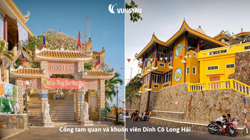Cổng tam quan và khuôn viên Dinh Cô Long Hải