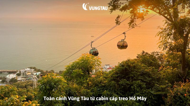 Toàn cảnh Vũng Tàu từ cabin cáp treo Hồ Mây