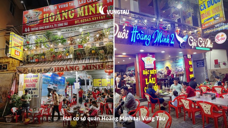 Hai cơ sở quán Hoàng Minh tại Vũng Tàu