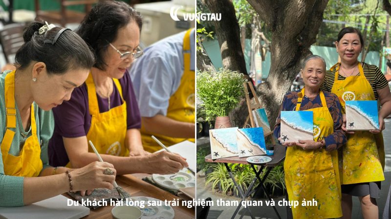 Du khách hài lòng sau trải nghiệm tham quan và chụp ảnh