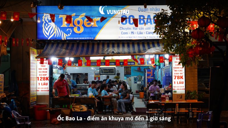Ốc Bao La - điểm ăn khuya mở đến 1 giờ sáng