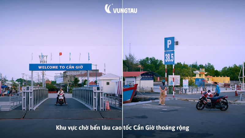 Khu vực chờ bến tàu cao tốc Cần Giờ thoáng rộng