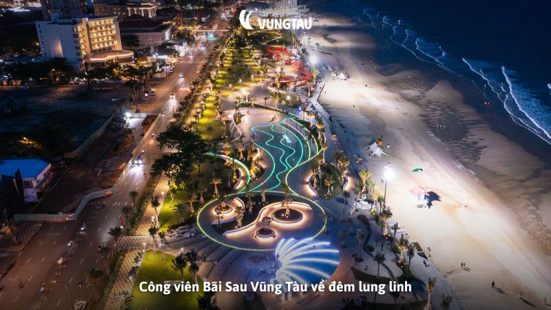 Công viên Bãi Sau Vũng Tàu về đêm lung linh