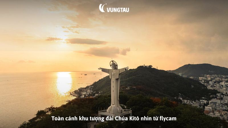 Toàn cảnh khu tượng đài Chúa Kitô nhìn từ flycam