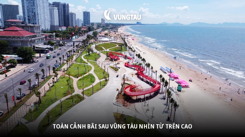 Toàn cảnh Bãi Sau Vũng Tàu nhìn từ trên cao