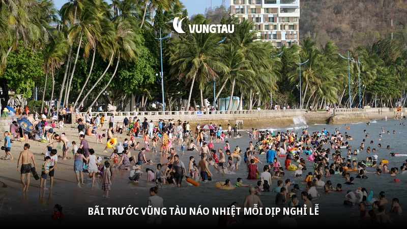 Bãi Trước Vũng Tàu náo nhiệt mỗi dịp nghỉ lễ