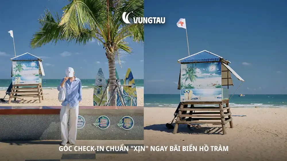 Góc check-in chuẩn "xịn" ngay bãi biển Hồ Tràm