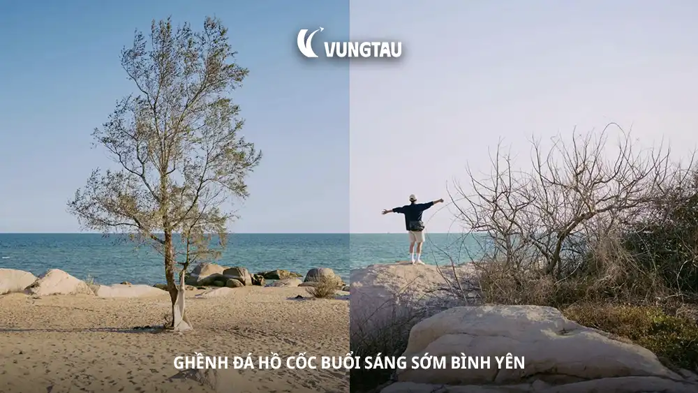 Ghềnh đá Hồ Cốc buổi sáng sớm bình yên