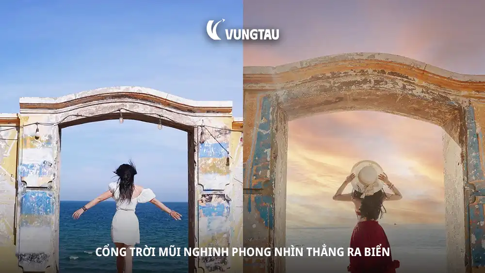 Cổng trời Mũi Nghinh Phong nhìn thẳng ra biển