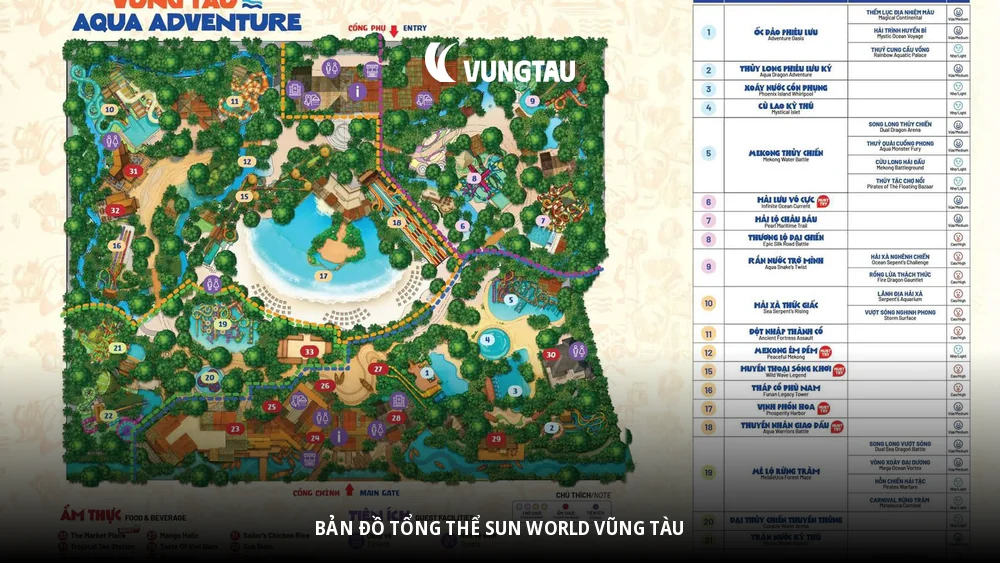 Bản đồ tổng thể Sun World Vũng Tàu