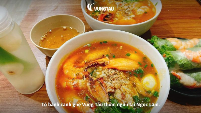 Tô bánh canh ghẹ Vũng Tàu thơm ngon tại Ngọc Lâm.