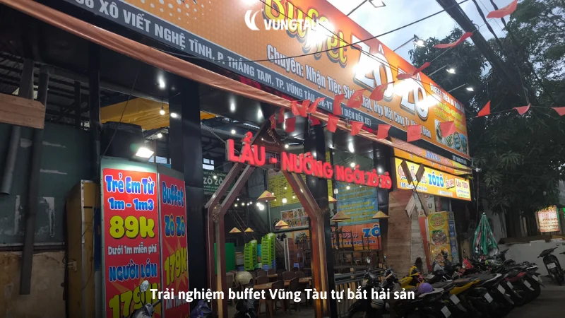 Trải nghiệm buffet Vũng Tàu tự bắt hải sản