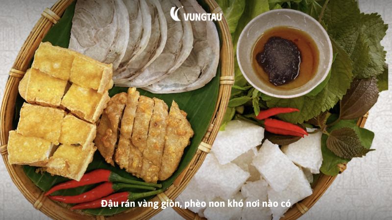 Đậu rán vàng giòn, phèo non khó nơi nào có