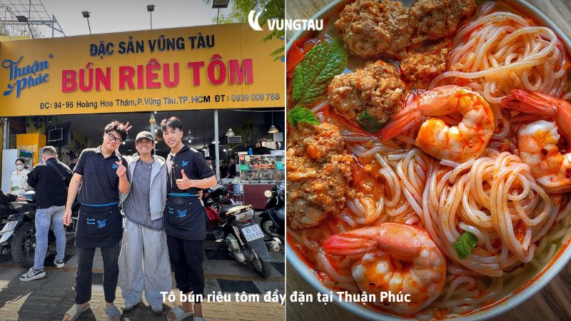 Tô bún riêu tôm tích đầy đặn tại Thuận Phúc