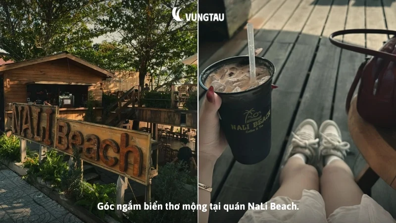 Góc ngắm biển thơ mộng tại quán NaLi Beach.