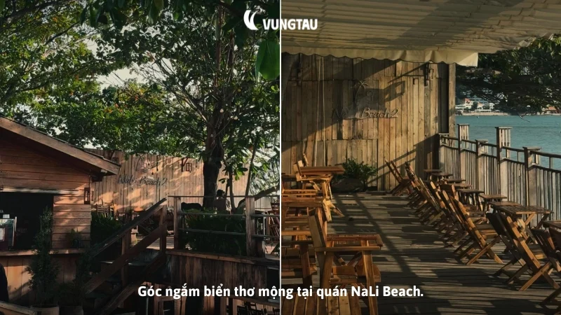 Góc ngắm biển thơ mộng tại quán NaLi Beach.
