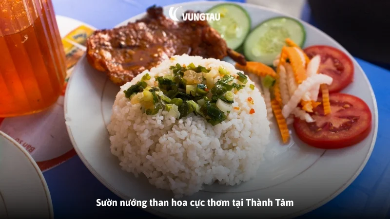 Sườn nướng than hoa cực thơm tại Thành Tâm