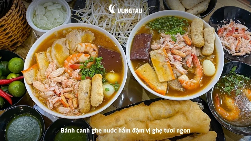 Bánh canh ghẹ nước hầm đậm vị ghẹ tươi ngon