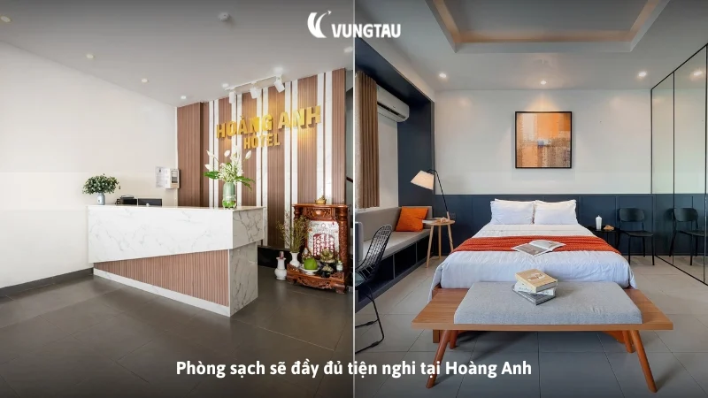 Phòng sạch sẽ đầy đủ tiện nghi tại Hoàng Anh