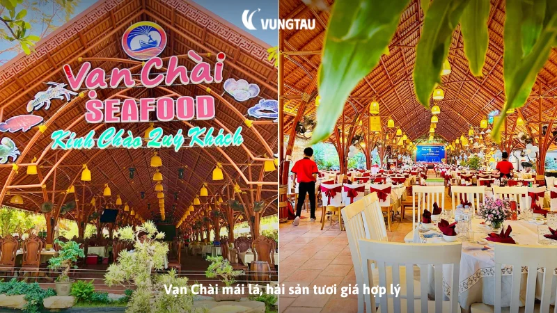 Vạn Chài mái lá, hải sản tươi giá hợp lý 