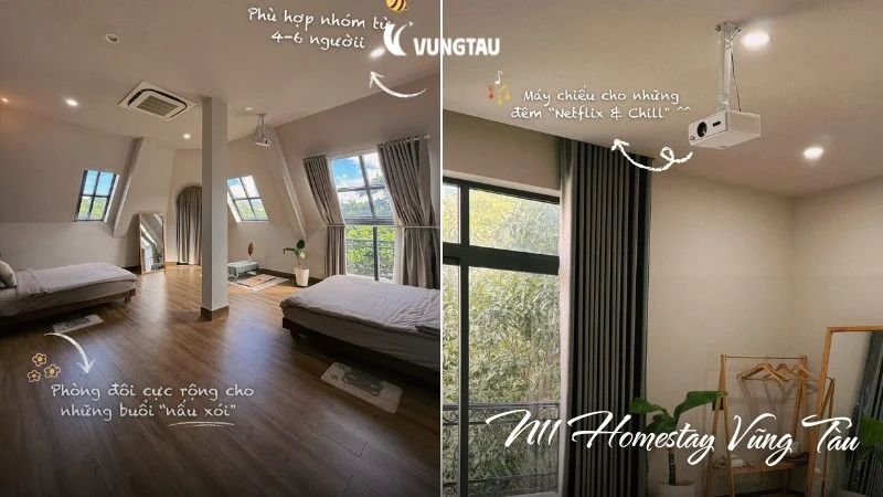 Không gian lưu trú tại N11 Homestay Vũng Tàu