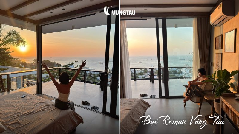 Không gian phòng view biển tại Bụi Roman Vũng Tàu