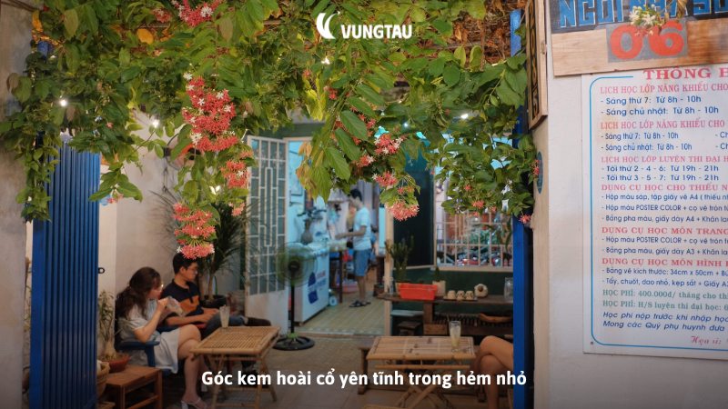 Góc kem hoài cổ yên tĩnh trong hẻm nhỏ