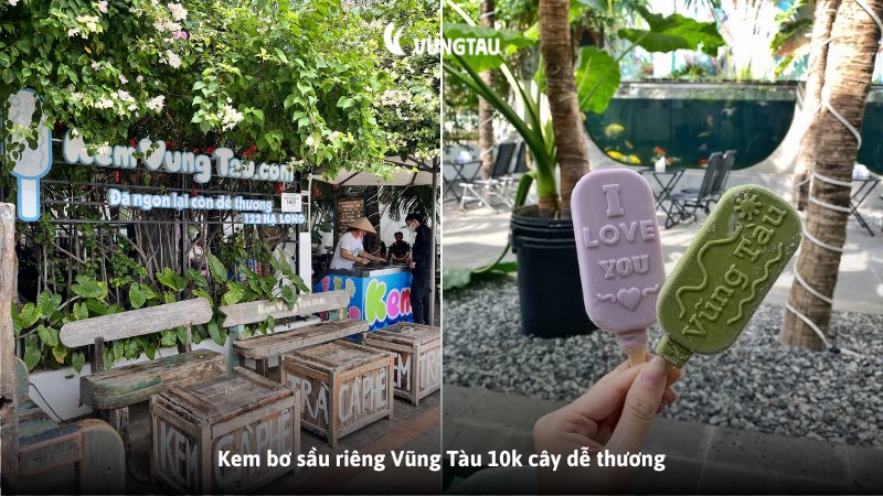Kem bơ sầu riêng Vũng Tàu 10k cây dễ thương