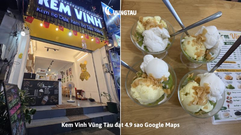 Kem Vinh Vũng Tàu đạt 4.9 sao Google Maps