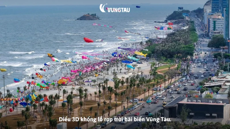 Diều 3D khổng lồ rợp trời bãi biển Vũng Tàu.