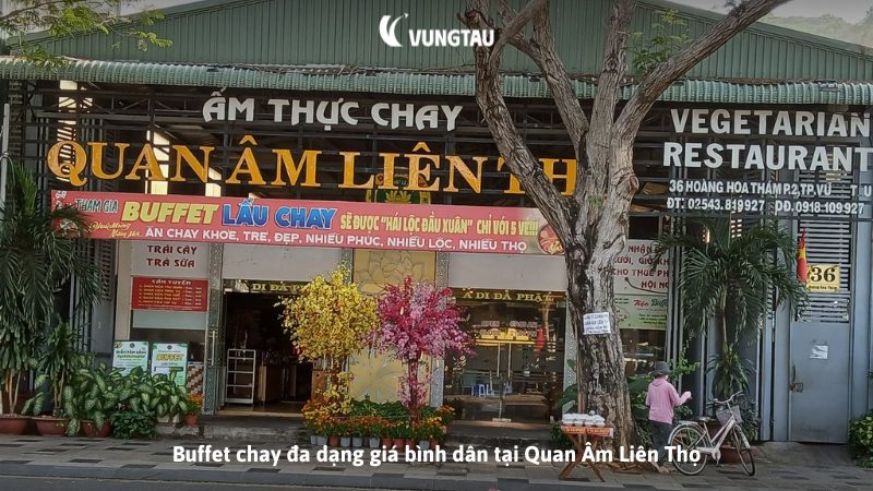 Buffet chay đa dạng giá bình dân tại Quan Âm Liên Thọ