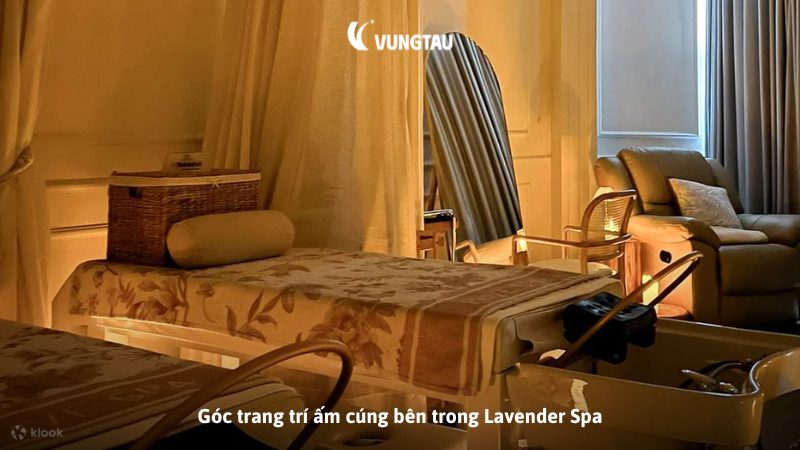Góc trang trí ấm cúng bên trong Lavender Spa